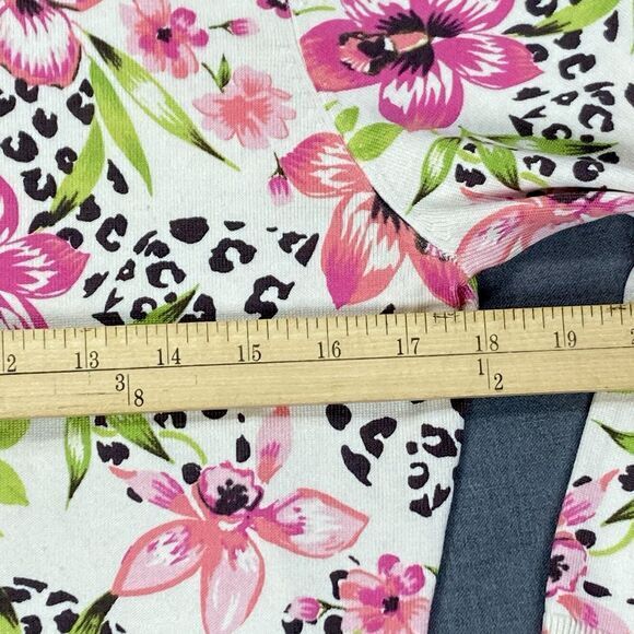 Harold’s Silk Sweater Womens Medium Cream Pink Floral Elegant Vintage Cardigan - Picture 11 of 16